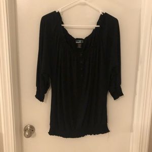Black 3/4 sleeve super soft blouse
